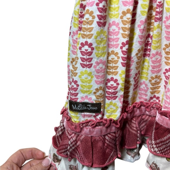 Matilda Jane Full Bloom Mixed Print Heart to Heart Top Girls Size 12 - Picture 5 of 6